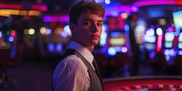 Tampilan meja Live Blackjack cetar4d dengan dealer profesional